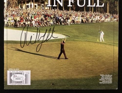 Phil Mickelson assinou a Sports Illustrated 19/04/10 Nenhuma etiqueta Golf Masters Auto JSA - Revistas de golfe autografadas