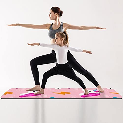 Yoga Mat Pink Unicorn Eco Friendly On Slip Fitness Exerche Tapete para Pilates e exercícios de piso