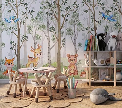 Florest Animals Photo Wallpaper - Animal Friends in the Forest - Quarto infantil Foto de parede não tecida Design Design