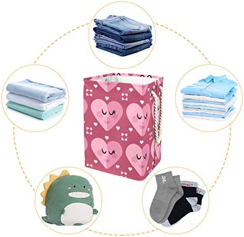 Indicultura de lavanderia cesto engraçado de desenho animado sorriso de desenho animado amor lavanderia colapsível lavanderia