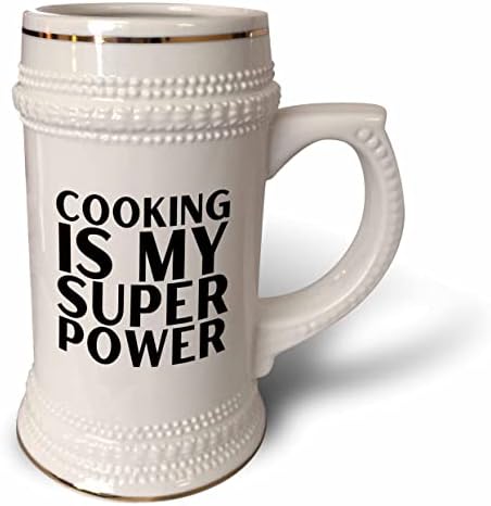 3drose Rosette - BBQ Life - Cooking Is My Super Power - 22oz de caneca de Stein