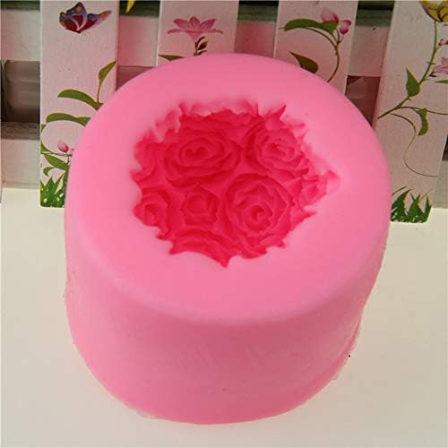 Molde de bolo de silicone molde 3d moldes resina argila capa aromaterapia rosa bola artesanato decoração de decoração projeta ferramenta