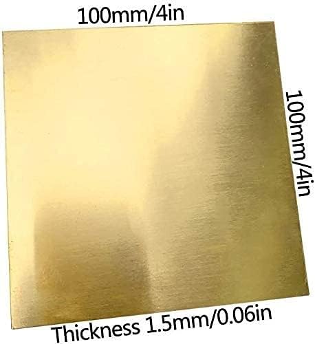 Folha de latão Nianxinn espessura várias especificações tamanho 4x4 polegadas para folhas de placa de latão de metal artesanato