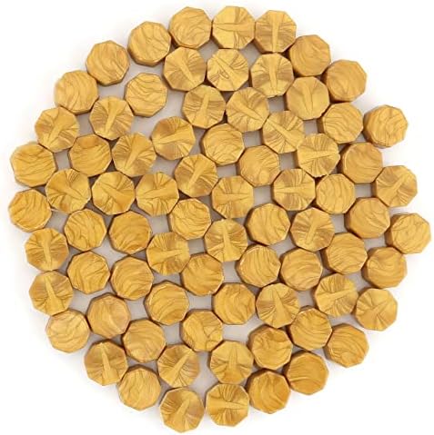 YOption Gold Sealing Wex Beads, Kit de esferas de vedação de cera de 150 peças para carimbo de vedação de cera, esferas