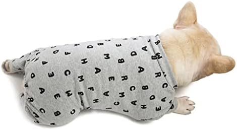 Pijama de pijamas de cão de algodão em Walnuta pug roupas de bulldog francês Roupa Schnauzer Roupe