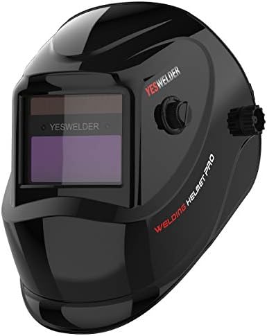 Yeswelder True Color Solar Powered Auto escurecimento Capacete de soldagem, sombra larga 4/9-13 para capacete de capuz