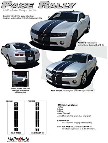 RACE ORIGINAL RALLY CUPE RS: Compatível com 2010-2013 Chevy Camaro Factory Style Rally Racing Stripes Vinyl Graphic Decals