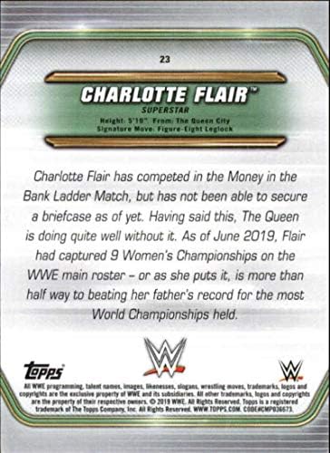 2019 Topps WWE Money in the Bank Bronze 23 Charlotte Flair Wrestling Trading Card