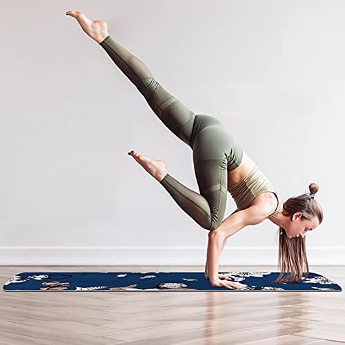 Yoga MAT MAT FLOR RETRO ECO FILHECIMENTO DE FIONS EXERCÊNCIO DE FAIO SLIP para Pilates e exercícios de piso