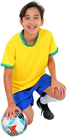 Uniformes de futebol de parentes para crianças Jersey esportiva e shorts para crianças vestuário esportivo unissex de 4-14