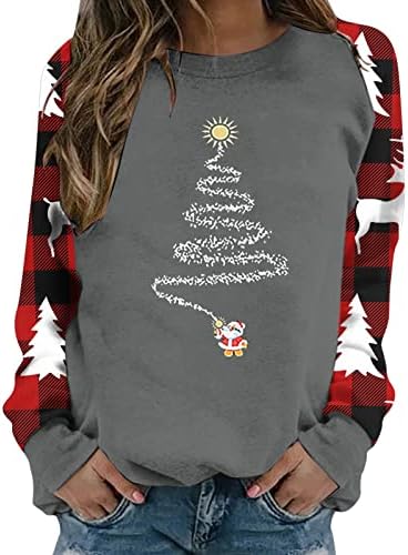 Camiseta do Fandream Womens Christmas Sweatshirt