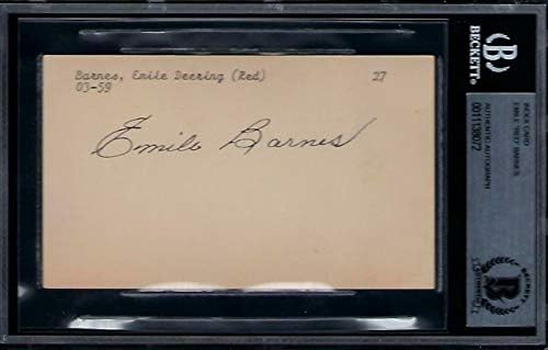 Red Barnes assinou o cartão de índice autografado Bas 1927 Senadores Rose Bowl - MLB Cut Signatures
