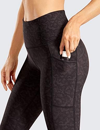 Crz Yoga Térmico Leggings Alinhados Mulheres 25 '' - Calças de caminhada de treino de inverno de cintura alta com bolsos