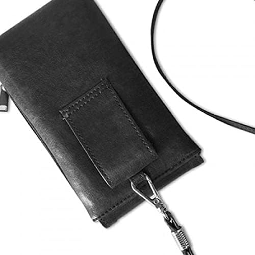 Bloqueio de coração Feliz Dia dos Namorados, Love Phone Wallet Bolsa pendurada bolsa móvel bolso preto