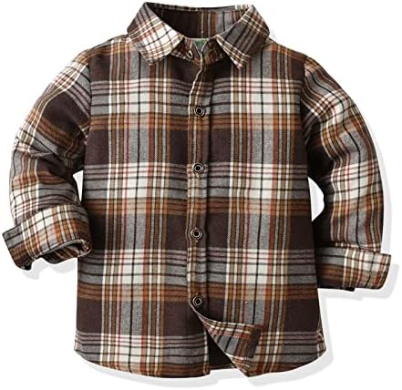 Camisa de outono de manga longa para meninos de meninos compridos camisa de outono top