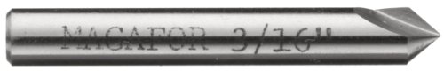 Magafor 424 Série Cobalt Steel Aceling Catrocrete de extremidade única, acabamento não revestido, flauta única, 82 graus,