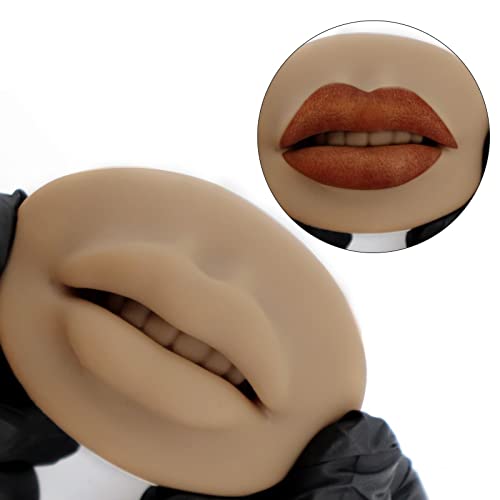 3D de boca aberta Silicone Lips Pratique a pele com dentes para maquiagem semi -permanente Tattoo Artists Lip Manequin