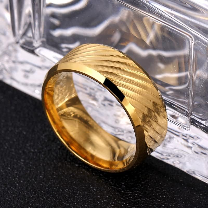 Kolesso 8mm anel de água de anel de ouro de 8 mm anéis para homem e mulheres-74910