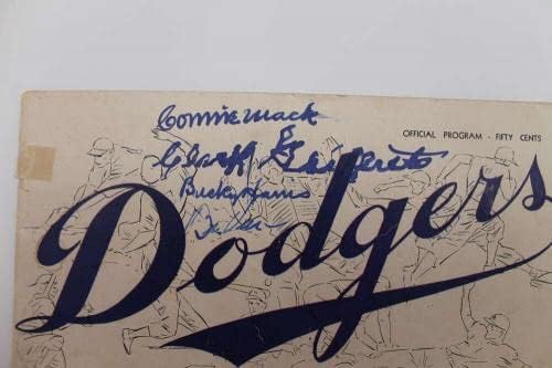 Connie Mack Bucky Harris Assinou 1952 World Series Program JSA Loa D2001 - Revistas MLB autografadas