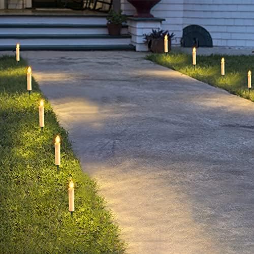 Velas de janela LED de pacote Pchero 30 com 2 timer remoto e impermeável a água operada por velas de árvore de natal piscando