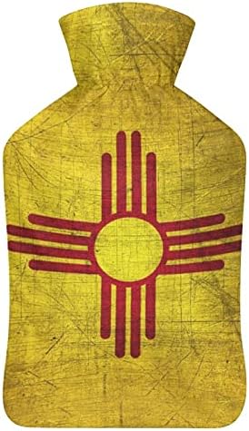 Bandeira do Novo México Vintage garrafa de água quente 1000ml com tampa macia Removável Saco de injeção de água de pacote