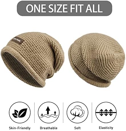 Clape Slouchy Beanie Hat Baggy Ski Knit Caps macio portá