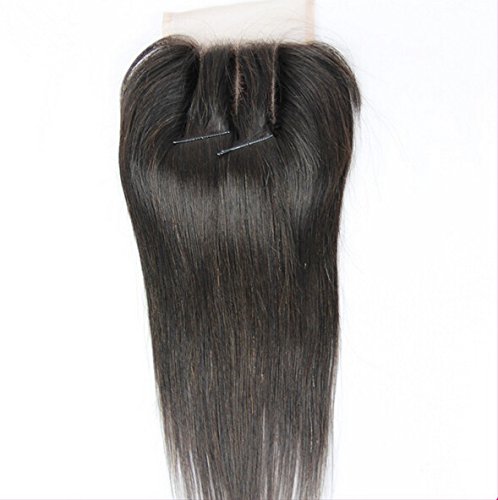 2018 Popular Dajun Hair 8A de 3 vias Fechamento de renda com pacotes de pacote de cabelo virgens brasileiros retos ofertas 3bundles