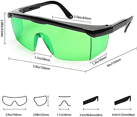 Óculos de segurança dos Óculos Gosono 190nm a 540nm Eyewear de proteção a laser com caixa de veludo