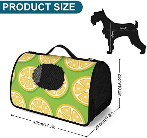 Lemon Aroma Pet Pet Pet Lank Smalbag Squaco de transporte para viagens ao ar livre Compras de viagem