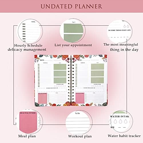Para fazer a lista de notebook diário do planejador diário com um planejador produtivo de horário A5 para mulheres com