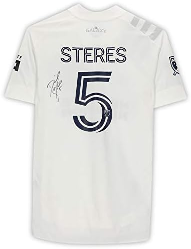 Daniel Steres La Galaxy autografou Jersey White Used 5 da temporada de 2020 MLS - camisas de futebol autografadas