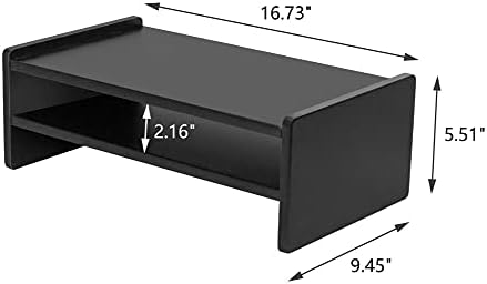 SXDS 42.49x24x14cm Monitor de computador Stand Gramp Desk TV Risers Risers de 2 camadas Organizador de armazenamento de mesa de