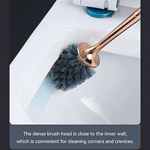 Pincel e suporte do vaso sanitário de montagem de parede com alça longa com alça longa, escova de vaso sanitário banheiro de limpeza