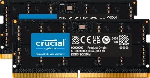 Kit CRUCIAL RAM 32 GB DDR5 4800MHz CL40 Laptop Memória CT2K16G48C40S5