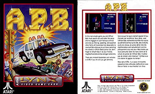 A.P.B. Jogo APB para Atari Lynx