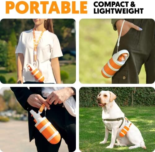 Pupsule Portable Doggy Poop Scooper & Bag Dispenser com suporte de trela | Solução All-in-One para limpar cocô de cachorro |