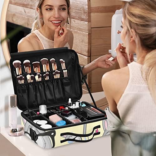 RPLife Hippos Umbrella Makeup Bag portátil Travel Cosmetic Bag Organizer Multifunction Case com bolsa de higiene pessoal