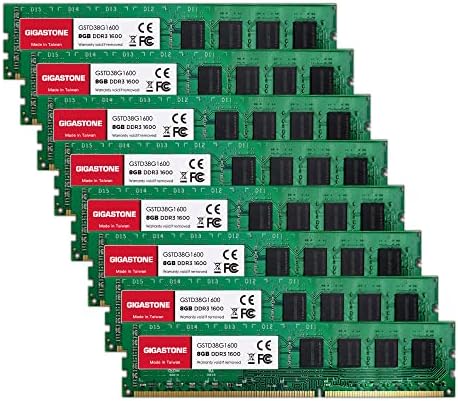 【DDR3 RAM】 Gigastone Desktop RAM 64GB DDR3 64GB DDR3-1600MHZ PC3-12800 CL1