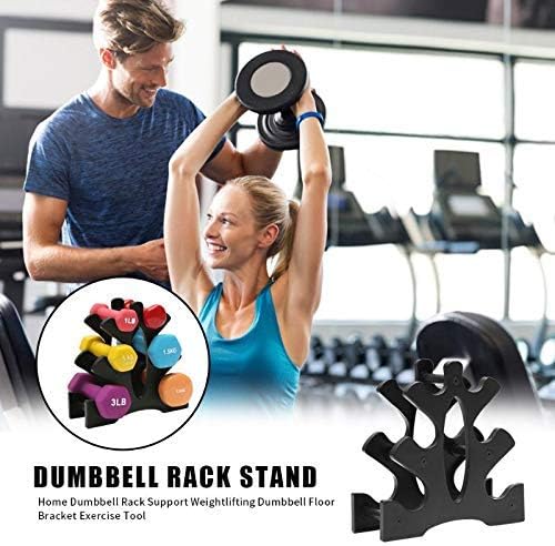 Eschindler Dumbbell Rack Stand Stand apenas 3 Tier Dumbbell Suporte livre Stand para organização de ginástica em casa