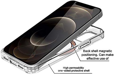Limpe o caso do iPhone 12/iPhone 12 Pro com círculo magnético embutido por 6,1 polegadas 2020