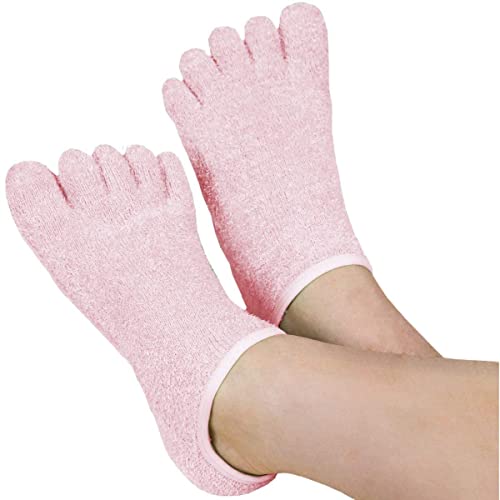 Le Emilie 5 Toe Hidratante Meias Gel | Presente perfeito para curar saltos rachados e pés secos | Infundido com mistura