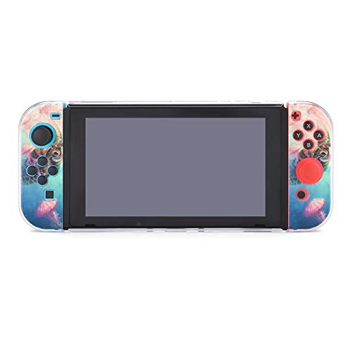 Caso para Nintendo Switch, Tartaruga marinha e água-viva de cinco lances definidos para capa protetora Caso Game Console de