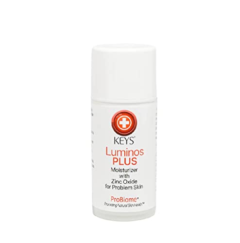 Keys Luminos Plus Com óxido de zinco - Loção de proteção solar natural, hidratante diário do probioma para a pele problemática