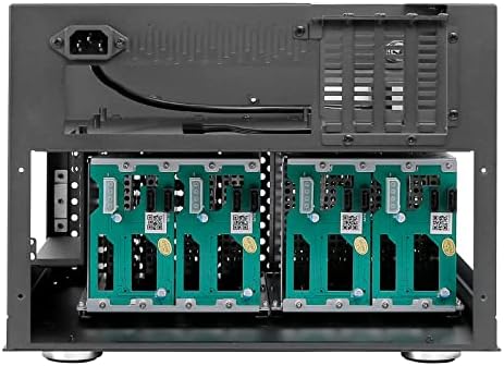 Chassi Audheid 8-BAY NAS [2023 NOVO], armazenamento anexado da rede de computadores, suporte 8 * 3,5 HDD+2 * 2,5 Bandeja SSD, MATX/UATX/ITX
