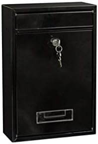 GPPZM Outdoor Lockable Montado de parede pendurado Iron Post Box caixa de correio com chave de correio de senha