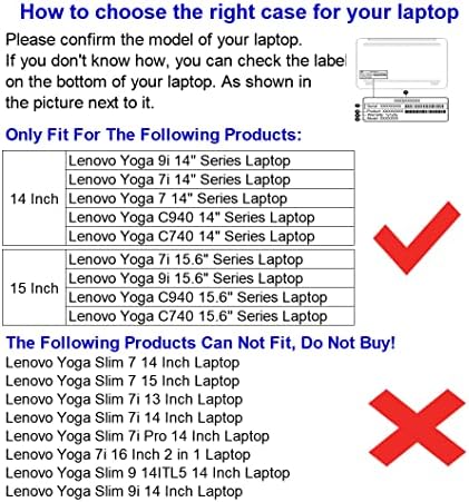 Caso de lua de mel compatível com Lenovo Yoga 9i/Yoga 7i/Yoga 7 2 em 1 & Yoga C940/C740 14 polegadas [Não Fit Yoga