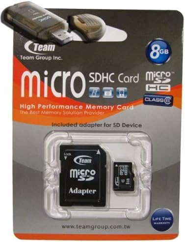8 GB Turbo Classe 6 Card de memória microSDHC. Alta velocidade para LG VX8360 VX8550 VX8560 vem com um adaptador SD e USB