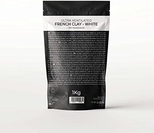 Argila francesa Ultra Ventilada Branca - 1kg