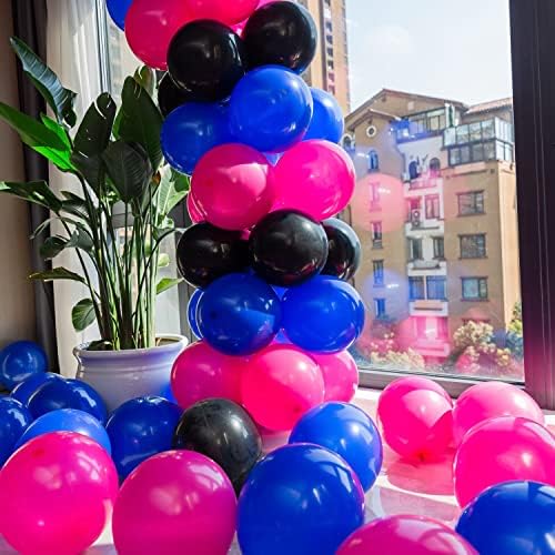 Balões azuis reais de 100pcs, balões de látex de 12 polegadas, balões de festa azul escuro espessados ​​para formatura de aniversário