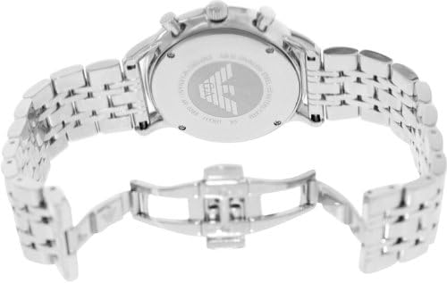 Emporio Armani Men Men Analog-Quartz Aço inoxidável prata com mostrador preto AR0389
